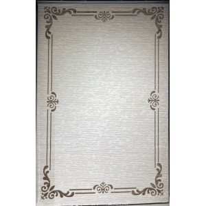 Turkish rug barwaz frame 9185A brown size 300*400