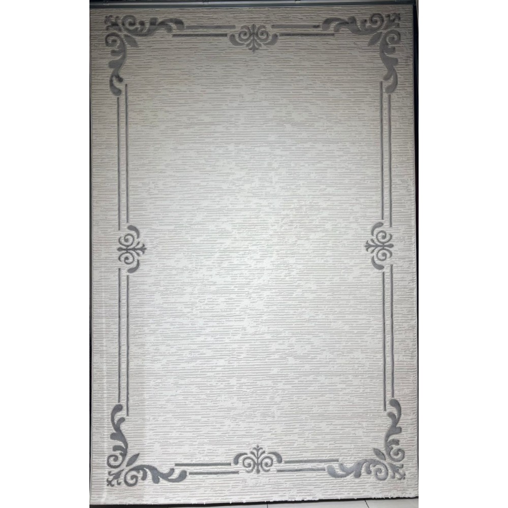 Turkish rug barwaz frame 9185A gray size 100*300