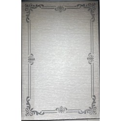 Turkish rug barwaz frame 9185A gray size 100*300