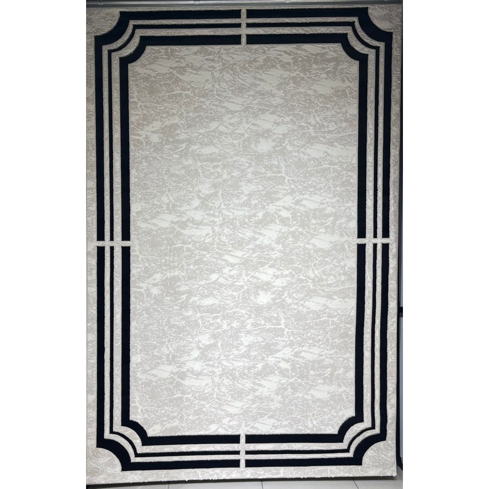 Turkish rug barwaz frame 9225A black size 100*300
