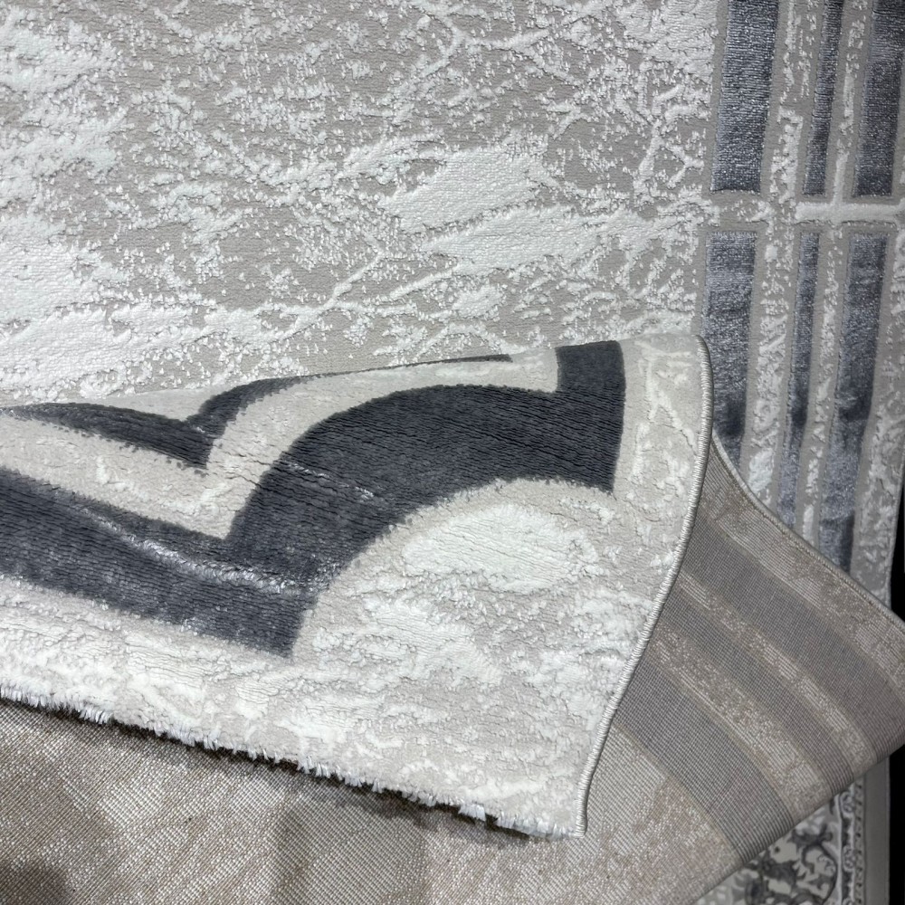 Turkish rug barwaz frame 9225A grey size 100*300 Turkish rug barwaz frame 9225A grey size 100*300