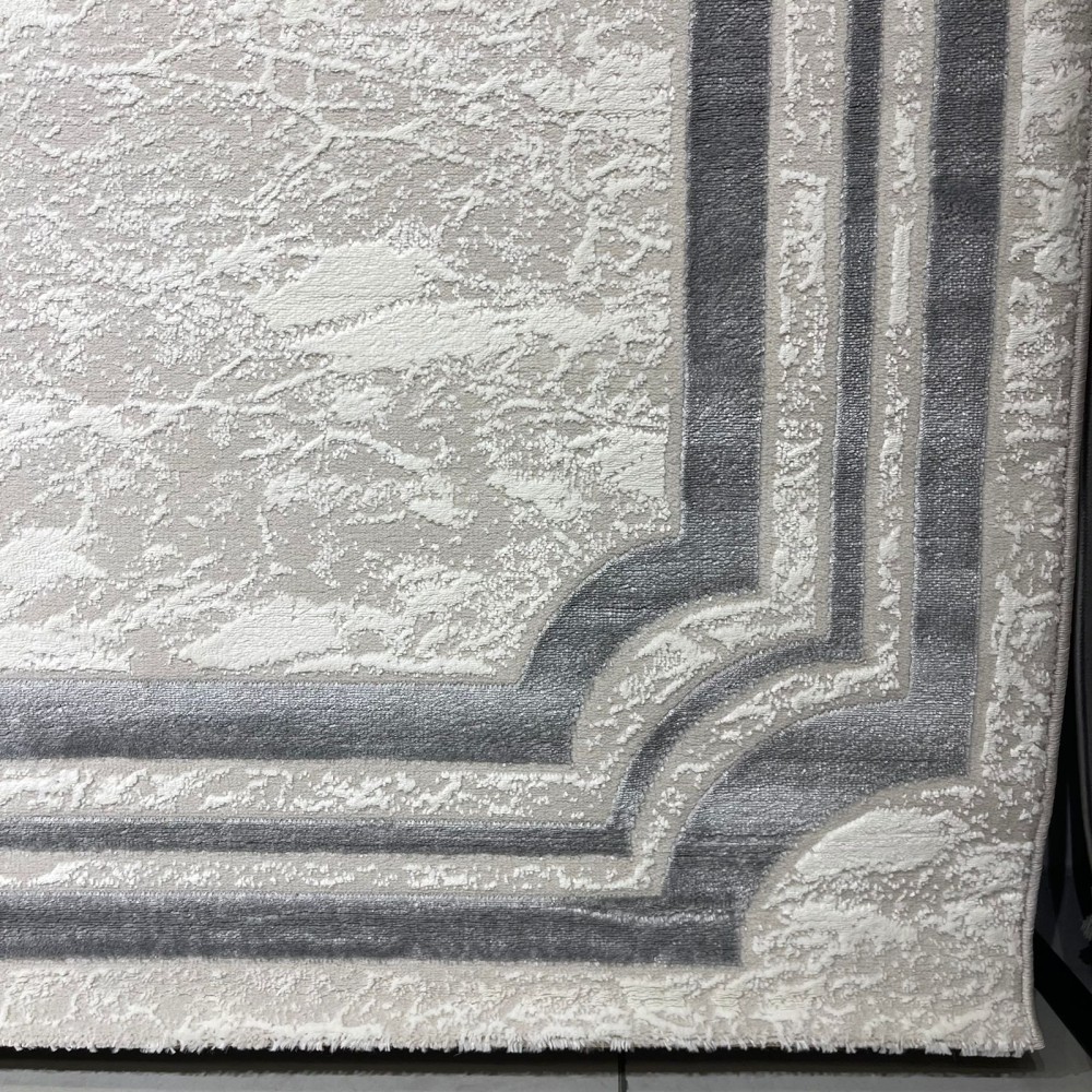 Turkish rug barwaz frame 9225A grey size 100*300 Turkish rug barwaz frame 9225A grey size 100*300