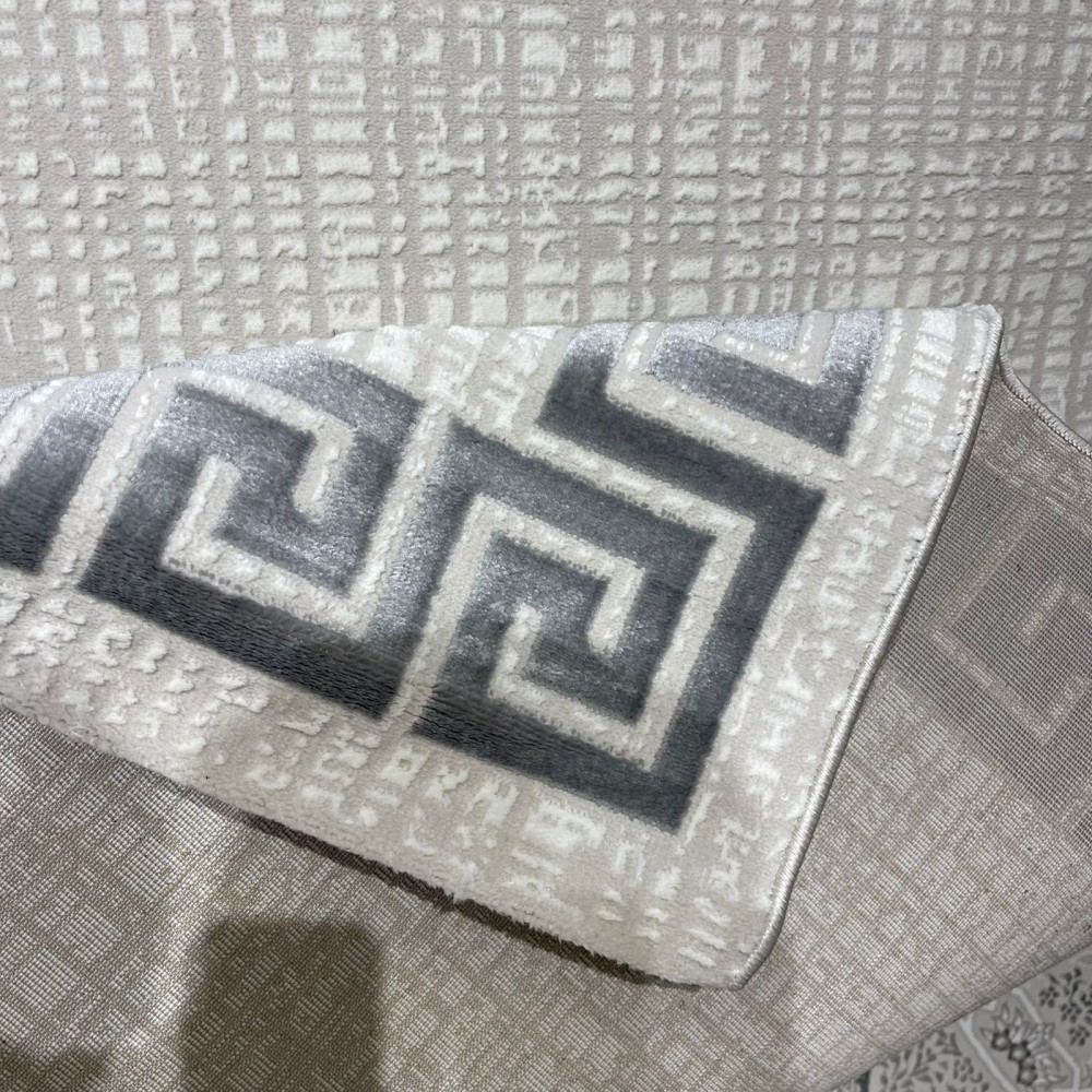 Turkish rug barwaz frame 9228A gray size 100*300 Turkish rug barwaz frame 9228A gray size 100*300