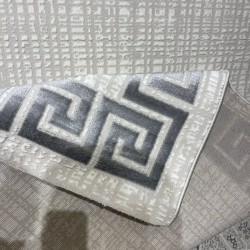 Turkish rug barwaz frame 9228A gray size 100*300