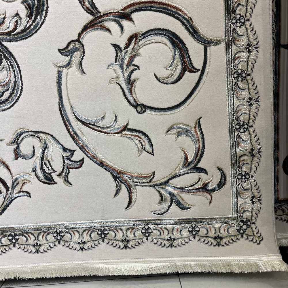 Turkish carpet Elaf 9104A dark blue size 400*500