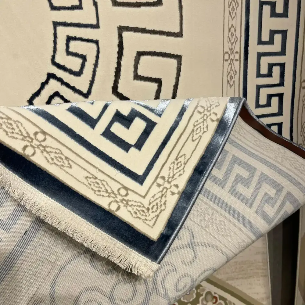 سجاد تركي هيلتون 9668A سماوي مقاس 400*600