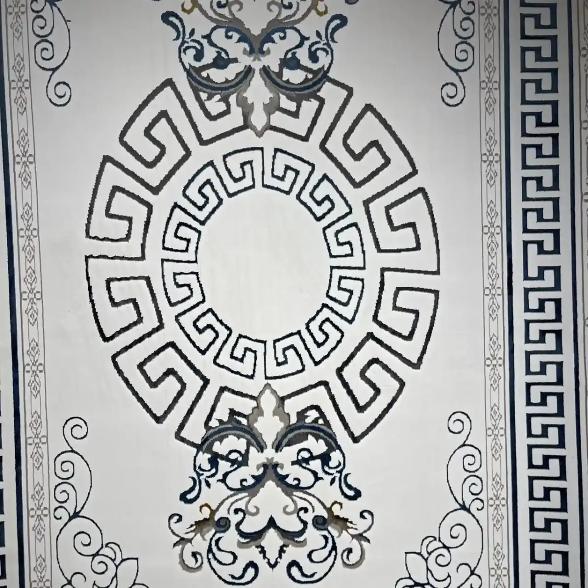 سجاد تركي هيلتون 9668A سماوي مقاس  100*300