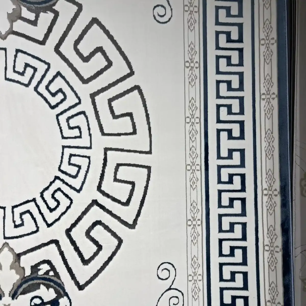سجاد تركي هيلتون 9668A سماوي مقاس  100*300