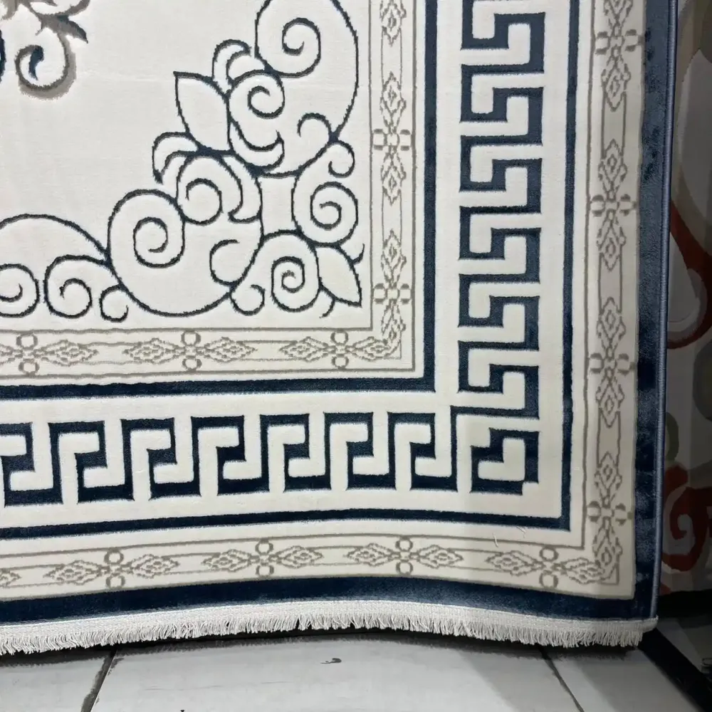 سجاد تركي هيلتون 9668A سماوي مقاس 400*600