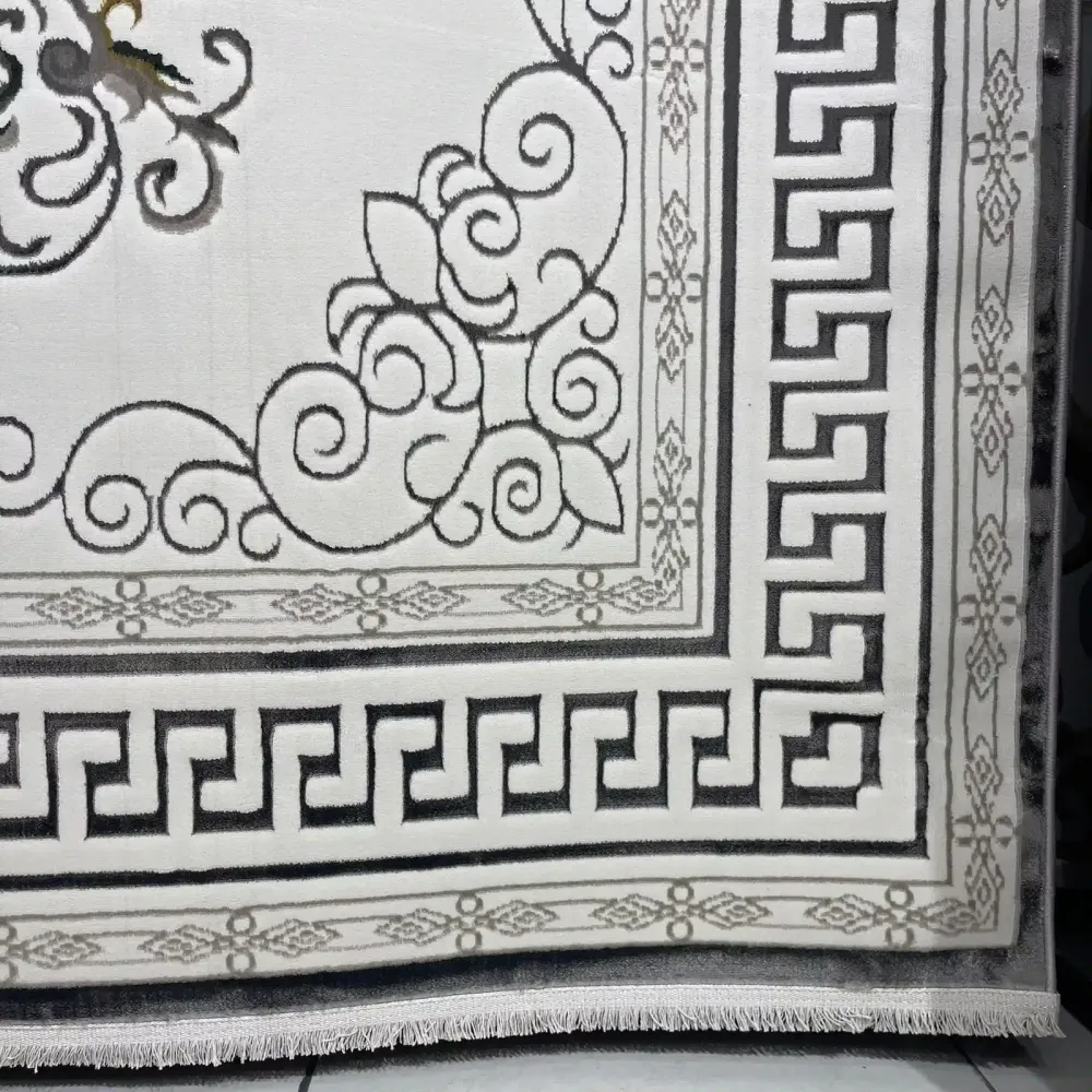 سجاد تركي هيلتون 9668A رصاصي مقاس 50*80