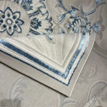 سجاد تركي خزامى 9854A سماوي مقاس 50*80