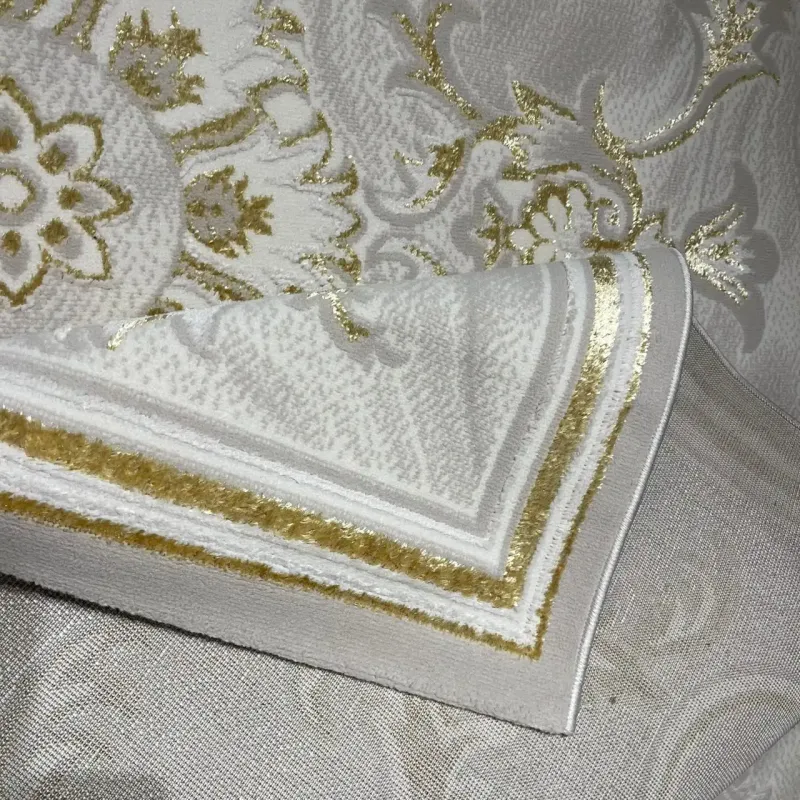 سجاد تركي خزامى 9854A ذهبي مقاس 50*80 - سجاد فرنسي شرقي