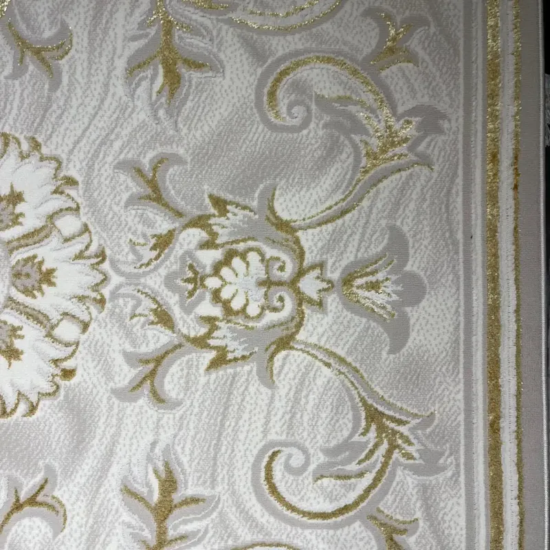 سجاد تركي خزامى 9854A ذهبي مقاس 50*80 - سجاد فرنسي شرقي
