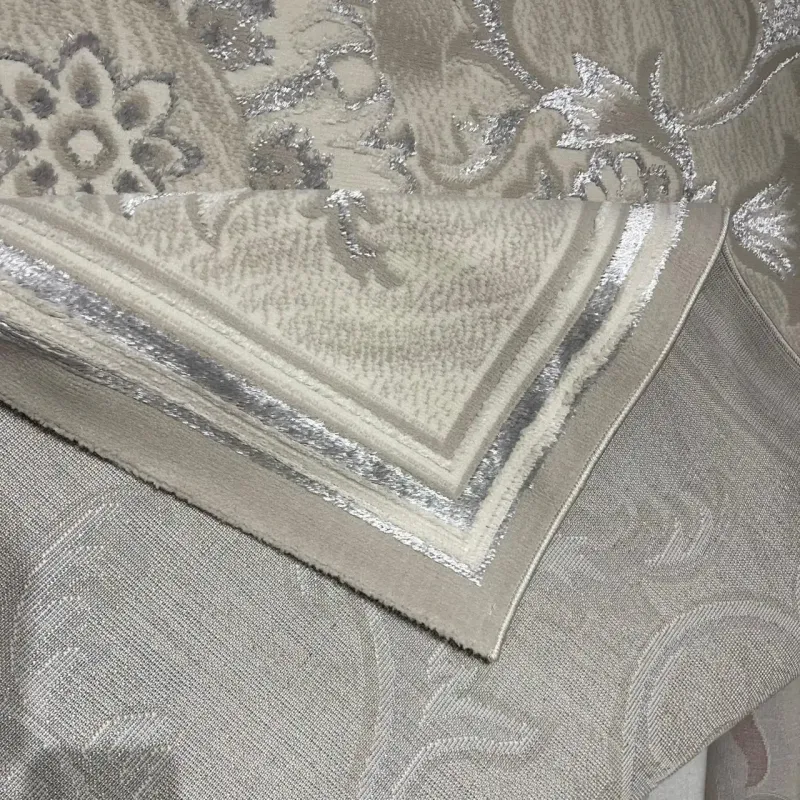 سجاد تركي خزامى 9854A رصاصي مقاس 50*80 - سجاد فرنسي شرقي