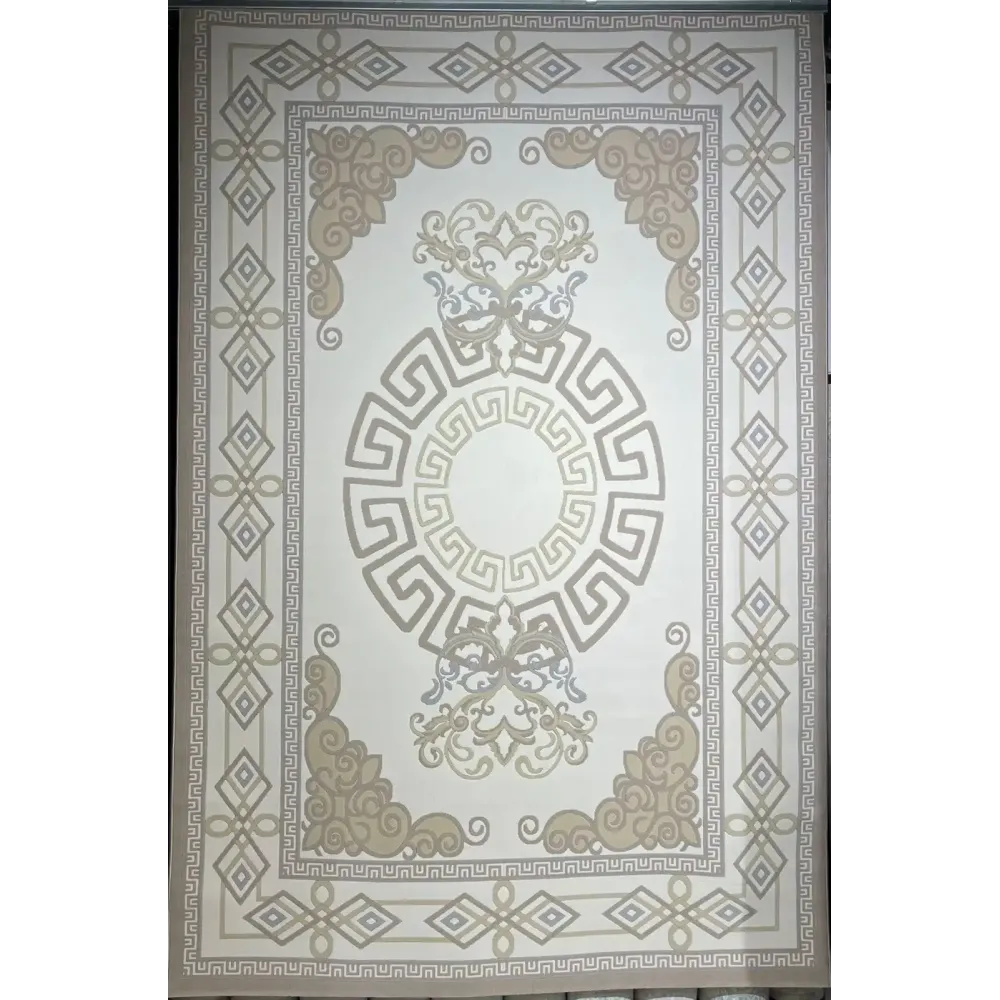 سجاد تركي مودرن العشراء 9660A بيج غامق مقاس 50*80