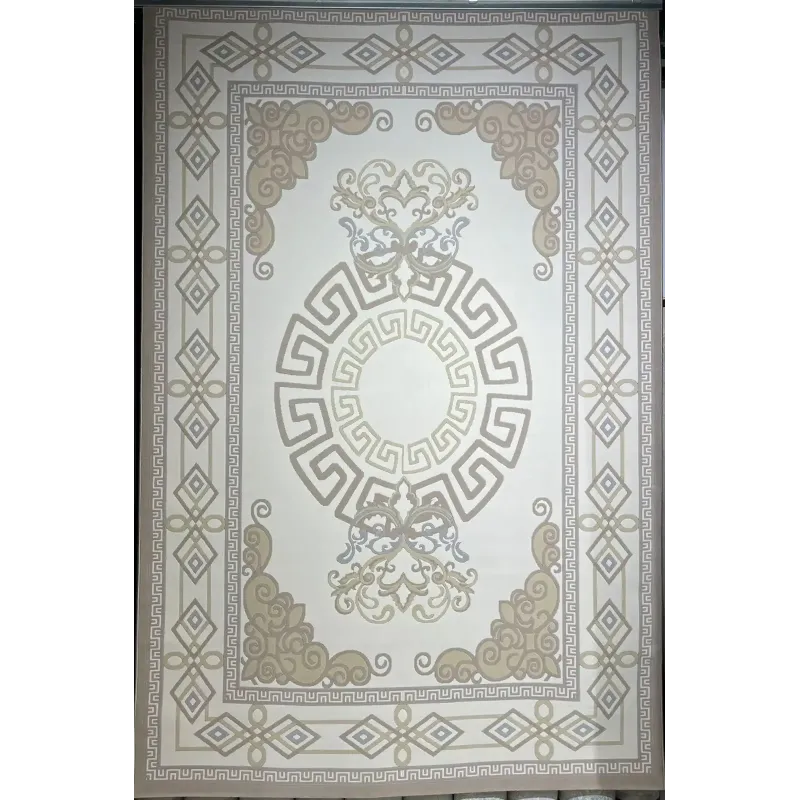 سجاد تركي مودرن العشراء 9660A بيج غامق مقاس 100*300