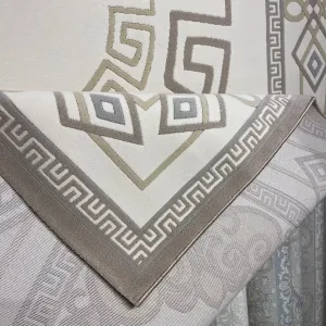 سجاد تركي مودرن العشراء 9660A بيج غامق مقاس 50*80