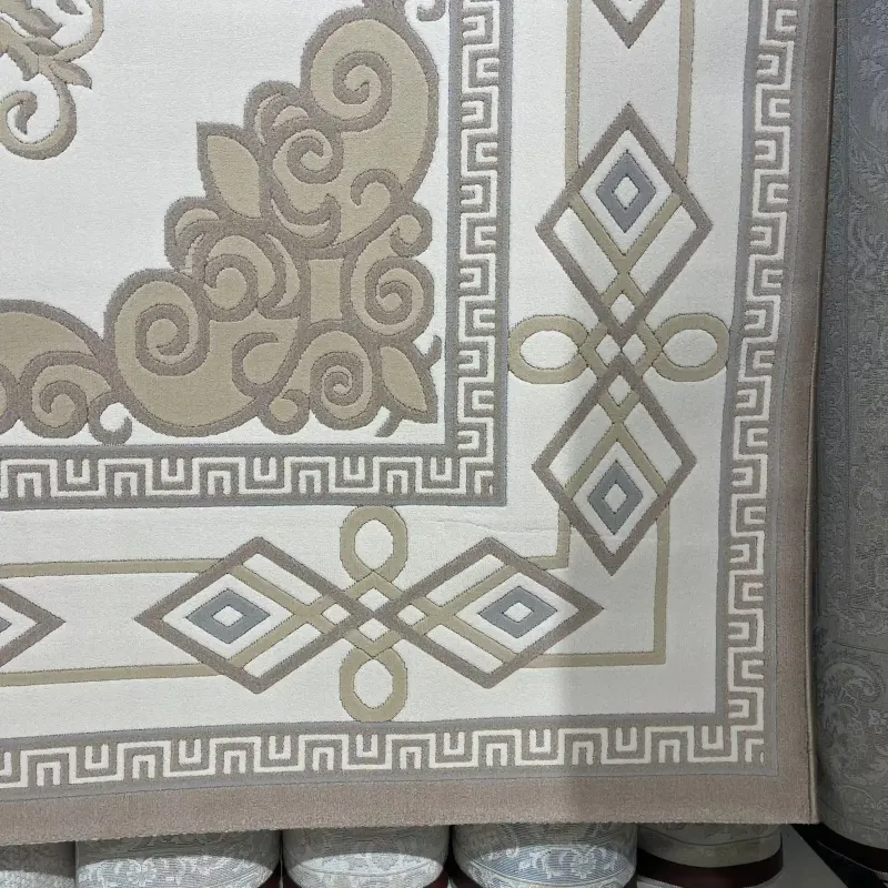 سجاد تركي مودرن العشراء 9660A بيج غامق مقاس 100*300