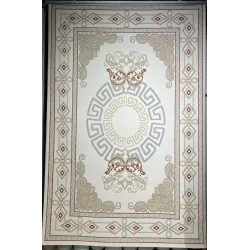 سجاد تركي مودرن العشراء 9660A بيج فاتح مقاس 50*80