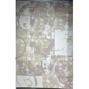 سجاد تركي مودرن العشراء 9661A بيج غامق مقاس 50*80