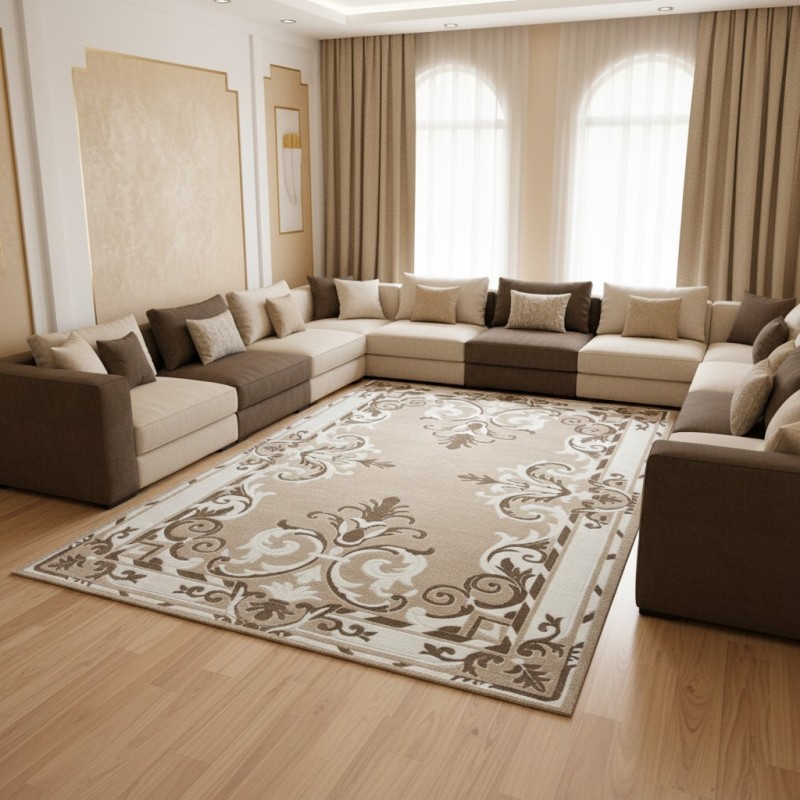 سجاد بانوراما تركي 0L312C كريم مقاس 200*300