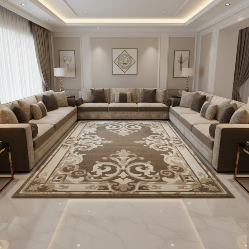 سجاد بانوراما تركي 0L312C ابيض مينك مقاس 200*300