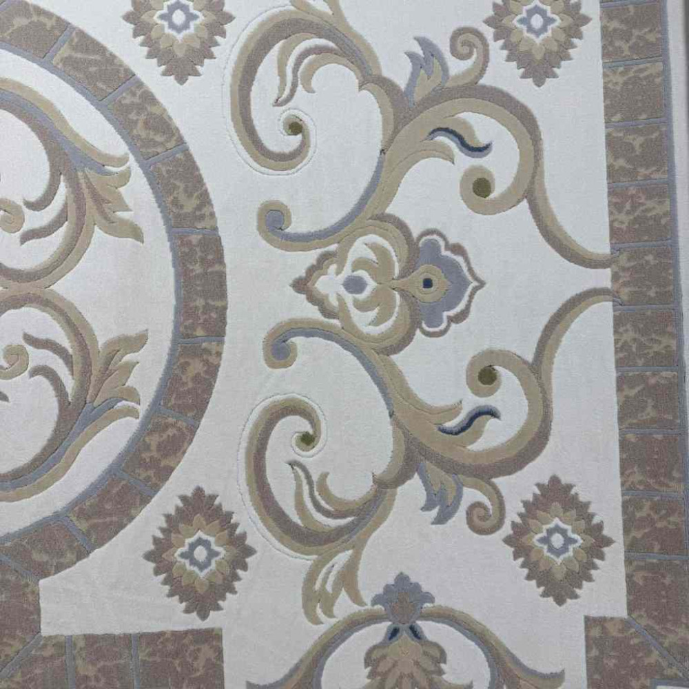 سجاد تركي سوبر ليون 9114A بيج فاتح مقاس 50*80