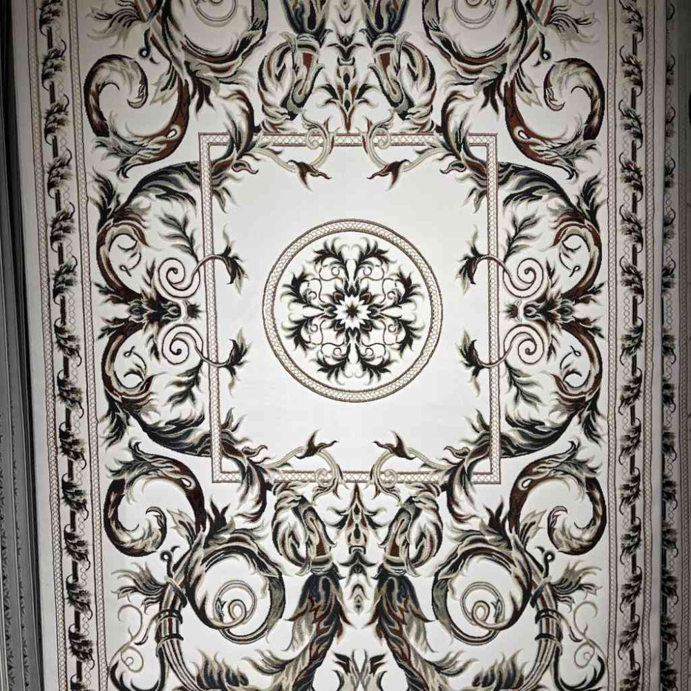 سجاد تركي تالا 9102A اصفر كريم بولي مقاس 50*80