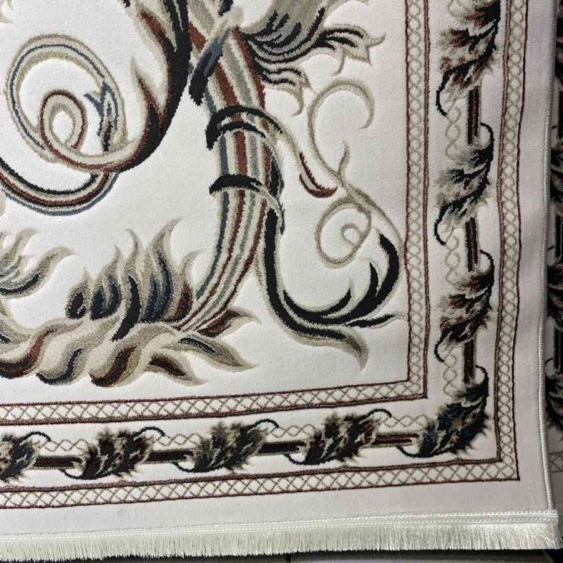 سجاد تركي تالا 9102A اصفر كريم بولي مقاس 150*220
