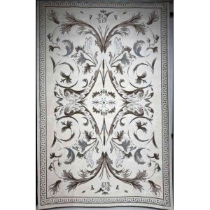 سجاد تركي ياسمين نقش فرنسي 9050A بيج مقاس 400*500