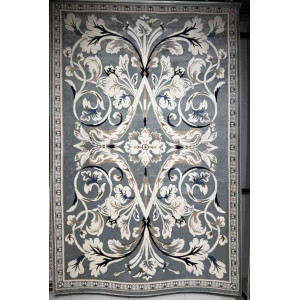 سجاد تركي ياسمين نقش فرنسي 9050A رصاصي مقاس 400*500