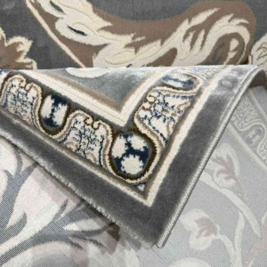 سجاد تركي ياسمين نقش فرنسي 9050A رصاصي مقاس 400*500