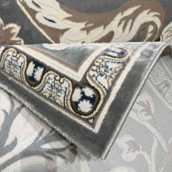 سجاد تركي ياسمين نقش فرنسي 9050A رصاصي مقاس 300*400
