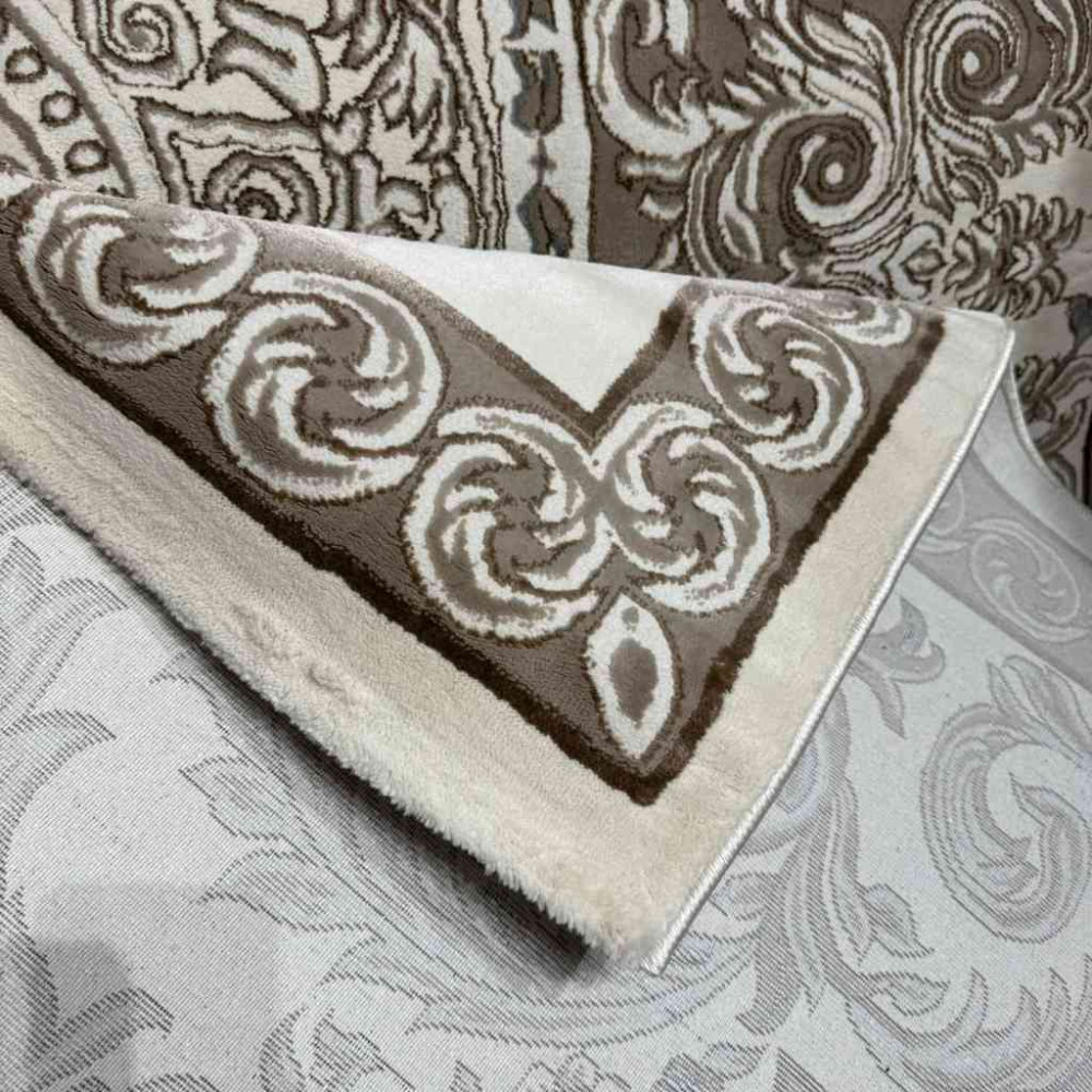 سجاد تركي ياسمين نقش فرنسي 9051A بيج مقاس 250*350