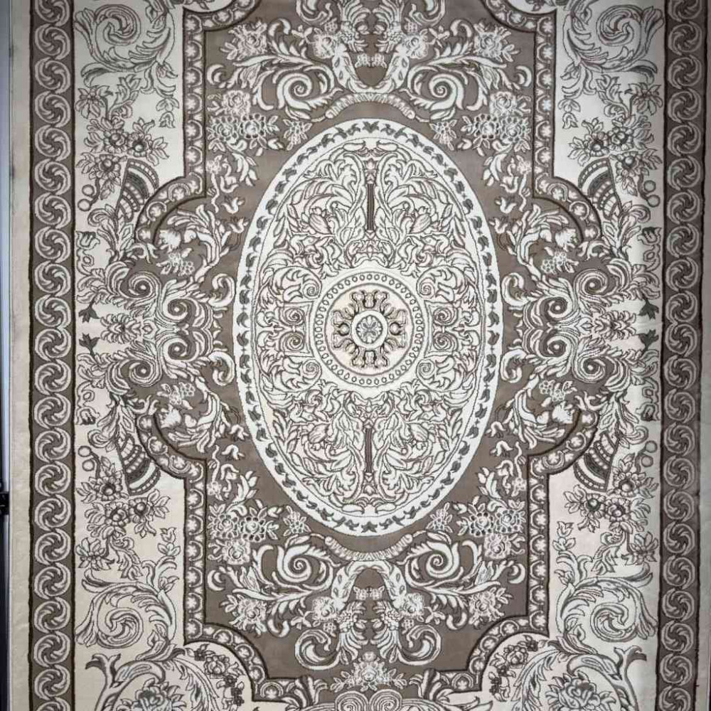 سجاد تركي ياسمين نقش فرنسي 9051A بيج مقاس 250*350