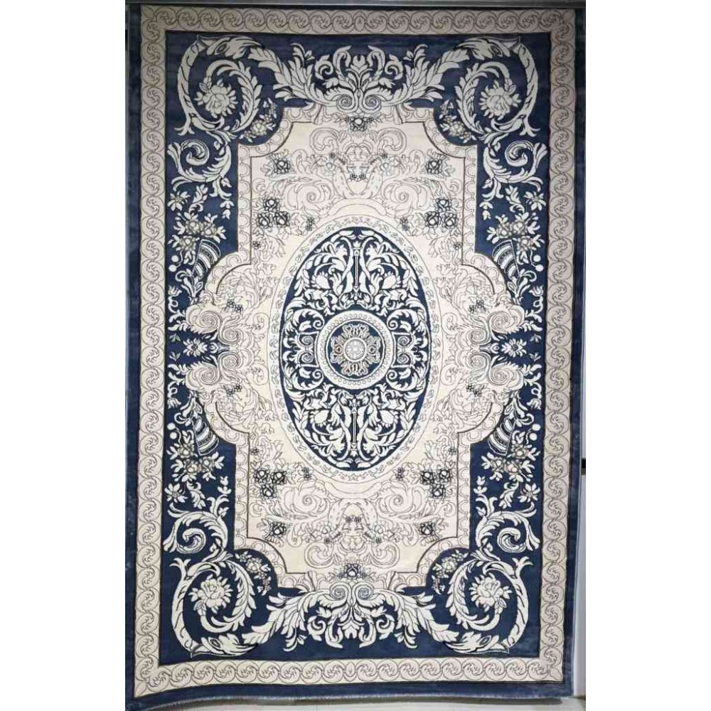 سجاد تركي ياسمين نقش فرنسي 9051A سماوي مقاس 400*500