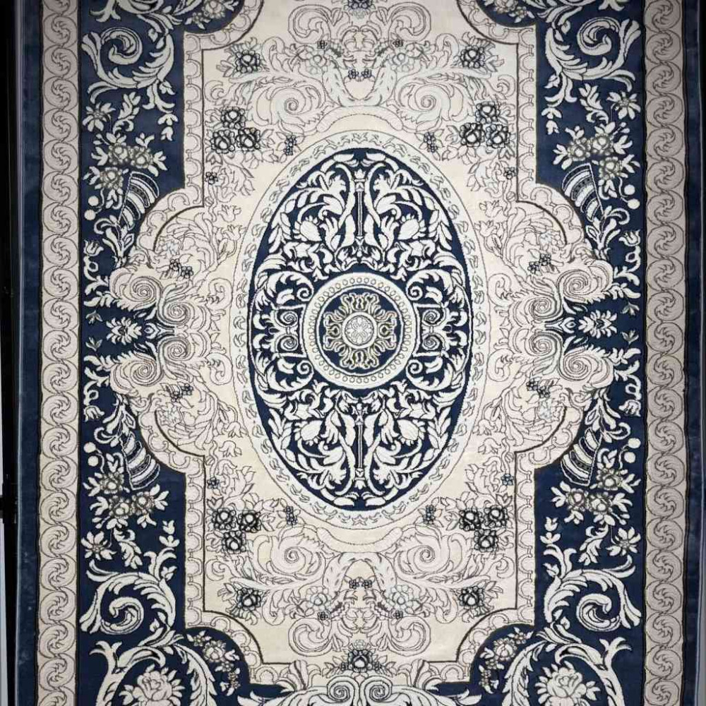 سجاد تركي ياسمين نقش فرنسي 9051A سماوي مقاس 400*500