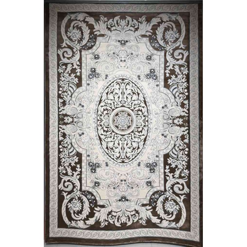 سجاد تركي ياسمين نقش فرنسي 9052A بني مقاس 250*350