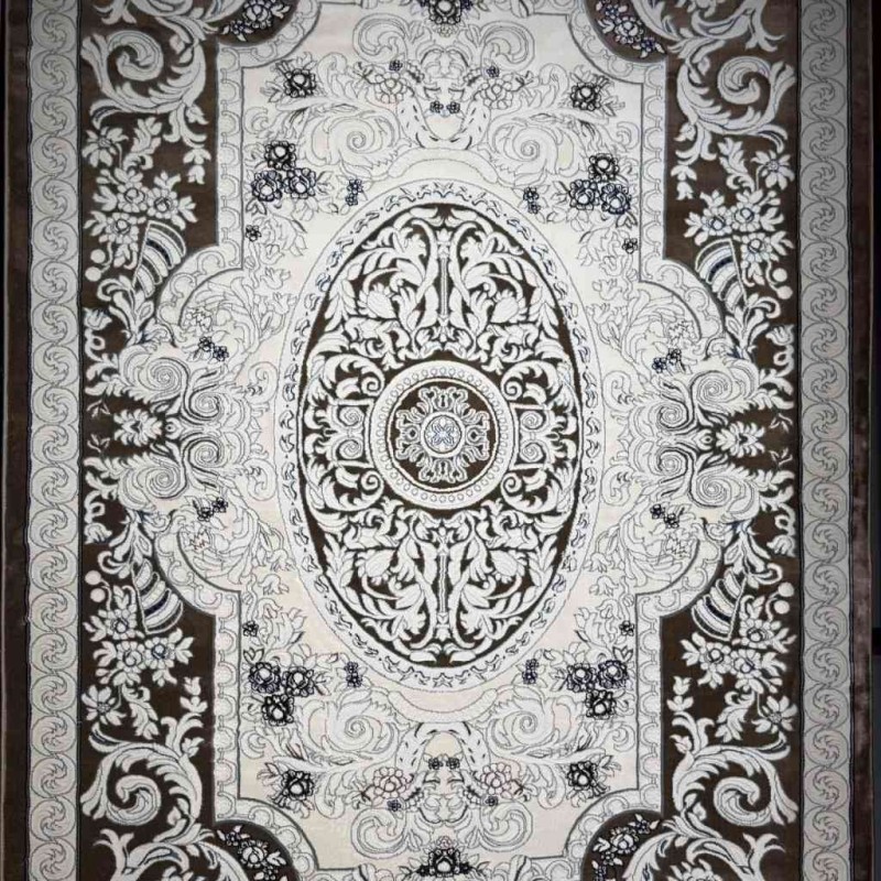 سجاد تركي ياسمين نقش فرنسي 9052A بني مقاس 250*350