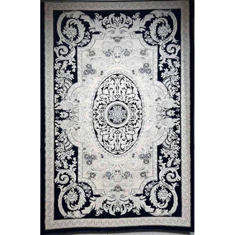 سجاد تركي ياسمين نقش فرنسي 9051A كحلي مقاس 300*400