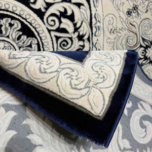 سجاد تركي ياسمين نقش فرنسي 9051A كحلي مقاس 300*400