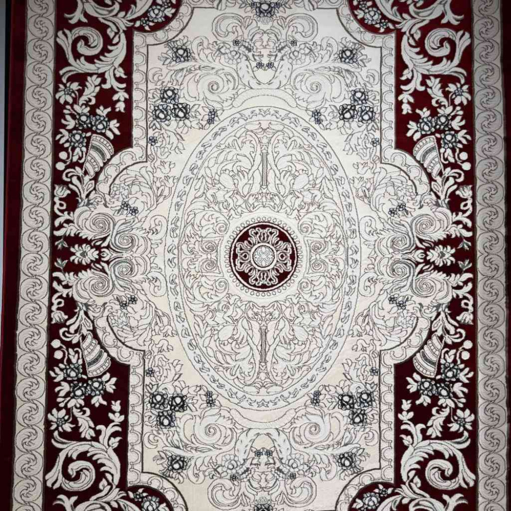سجاد تركي ياسمين نقش فرنسي 9051A احمر مقاس 100*200