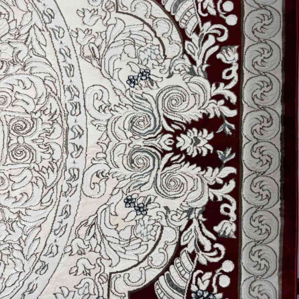 سجاد تركي ياسمين نقش فرنسي 9051A احمر مقاس 100*200