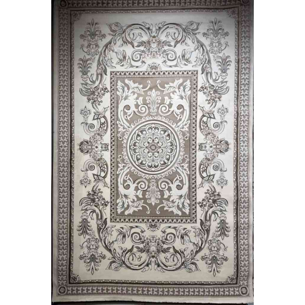 سجاد تركي ياسمين نقش فرنسي 9052A بيج مقاس 400*500