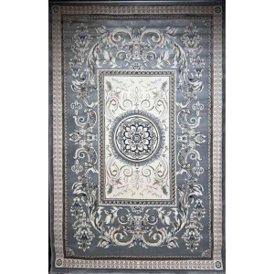 سجاد تركي ياسمين نقش فرنسي 9052A رصاصي مقاس 150*220