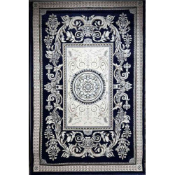 سجاد تركي ياسمين نقش فرنسي 9052A كحلي مقاس 400*500