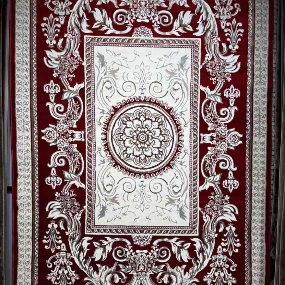 سجاد تركي ياسمين نقش فرنسي 9052A احمر مقاس 400*500
