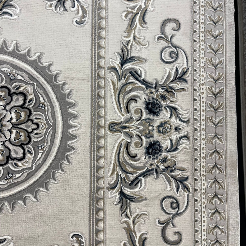 سجاد تركي نقش فرنسي باريس 32125B بيج فاتح مقاس 250*350