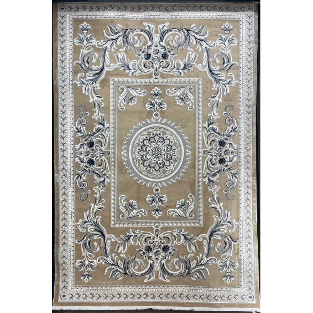 سجاد تركي نقش فرنسي باريس 32125B بيج مقاس 50*80