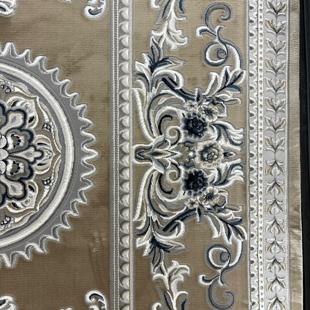 سجاد تركي نقش فرنسي باريس 32125B بيج مقاس 50*80